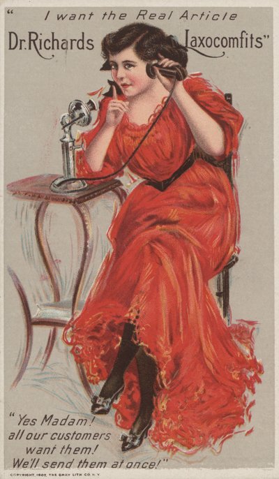 Advertisement for Dr Richards Laxocomfits by American School